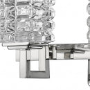 Coralie 3-Light Polished Nickel Sconce With Pressed Crystal Shades