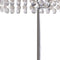 28" Silver Table Lamp With Faux Crystals and White Rectangle Shade