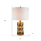 Magestic Brown and Gold Geo Table Lamp