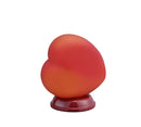 8" Red Ceramic and Glass Heart Table Lamp