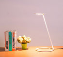 15" White Metal Desk Table Lamp With White Shade
