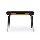 44" Black and Natural Writing Desk With Three Drawers