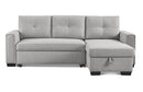 92" Light Gray Polyester Blend and Black Convertible Futon Sleeper Sofa