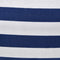 32" Blue and White Microfiber Round Striped Pouf Cover
