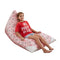 35" Pink Microfiber Specialty Princess Pouf Cover